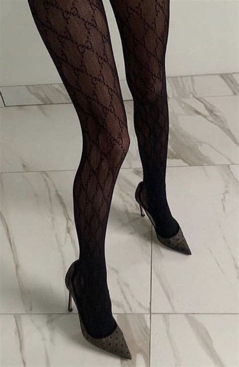 gucci print stockings|distressed stockings gucci.